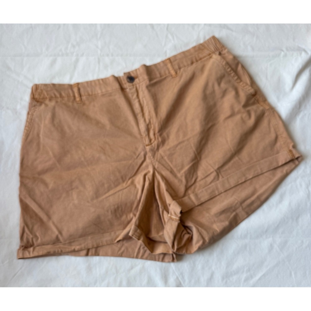 Old Navy Everyday Shorts Womens 3X Khaki‎ Tan Cotton Blend Comfy Chino NWOT